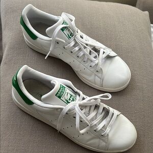 adidas White and Green Athletic Shoes
